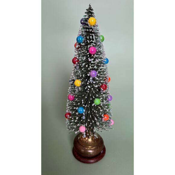 handmade Other - Bottle Brush Christmas Tree on Vintage Doorknob Base — Cottage‑Core Decor DKT1